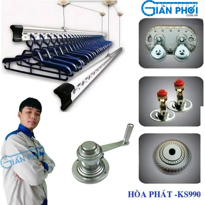 Giàn phơi thông minh hoà phát chính hãng ks990