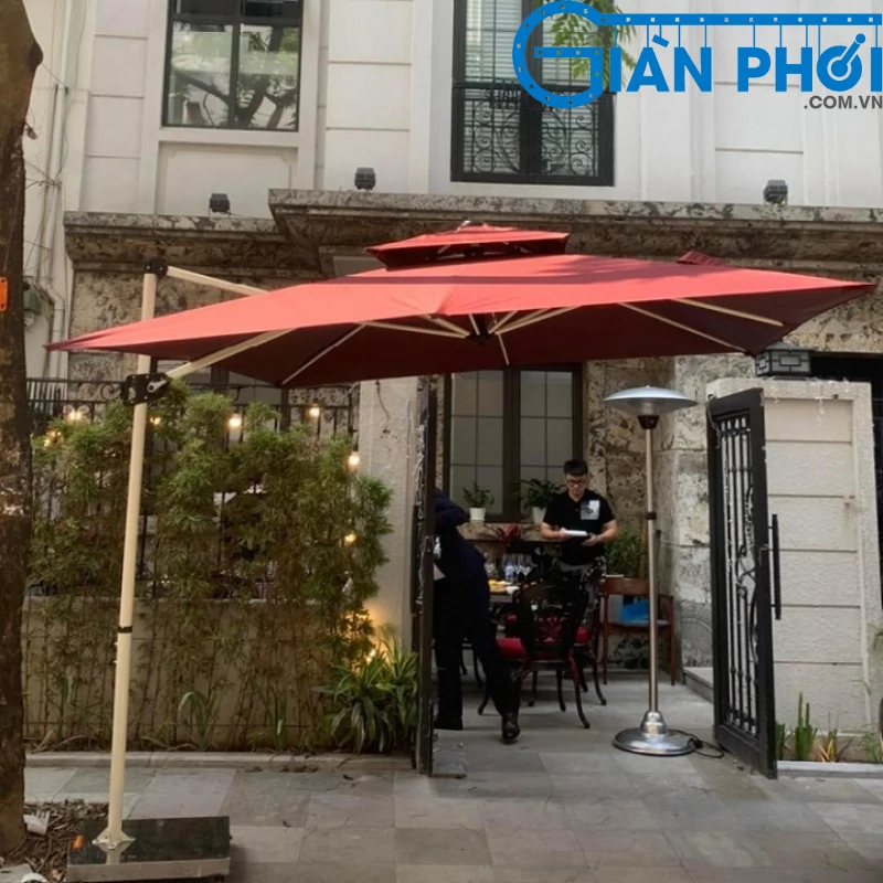 Ô Lệch Tâm Hòa Phát Vuông Hệ Nâng Hạ Màu Đỏ