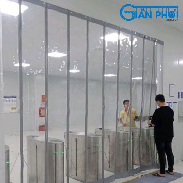 Rèm nhựa PVC nam châm từ tính