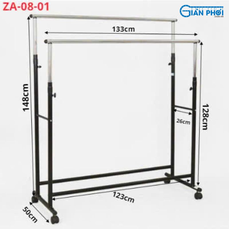 Giàn phơi quần áo 2 tầng ZA-08-01