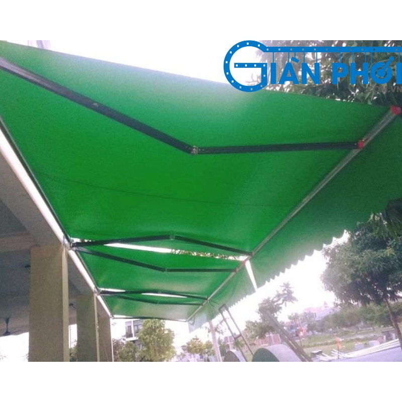 Mái hiên di động hệ điều khiển từ xa MDK-04 màu xanh