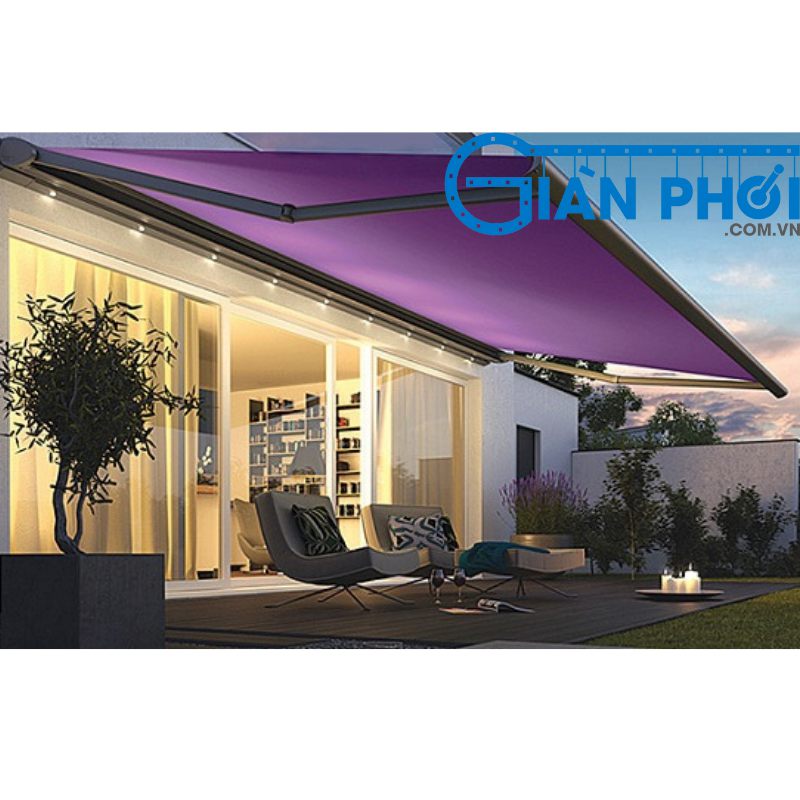 Mái hiên di động hệ điều khiển từ xa MDK-05 màu tím