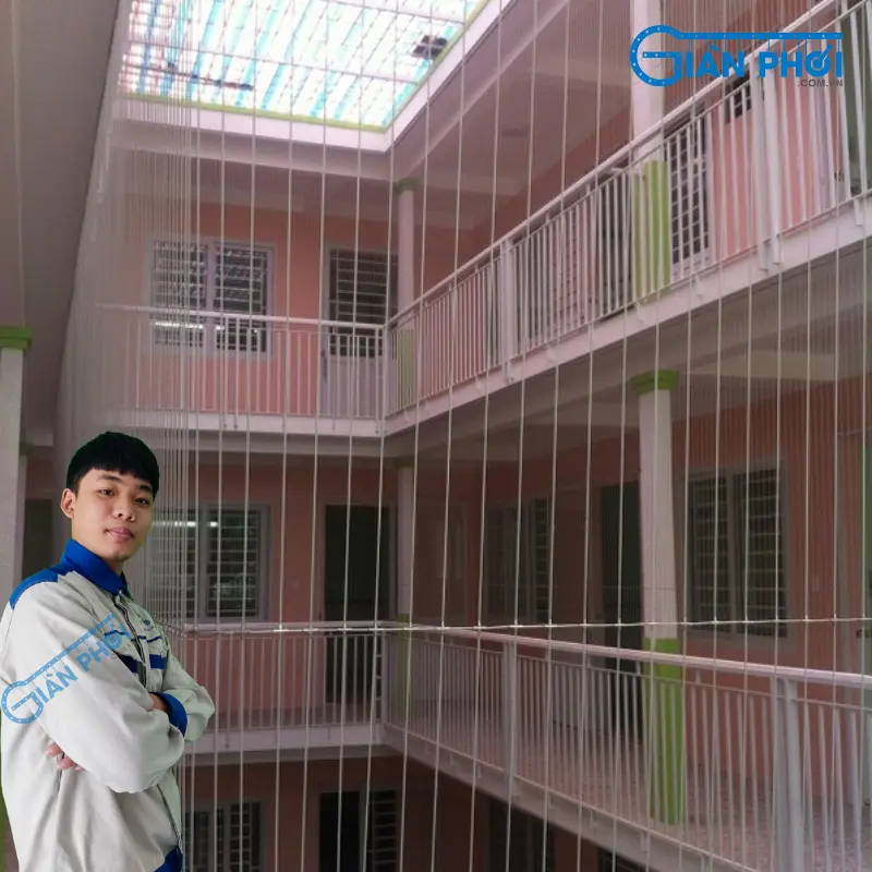 Lưới an toàn trường học bảo vệ cửa sổ, cầu thang