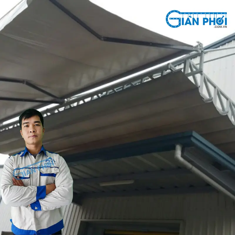 Mái hiên di động hệ điều khiển từ xa MDK-09 màu xám