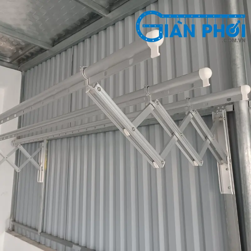 Giàn Phơi Thông Minh Gắn Tường Kéo Ngang Hoà Phát Mã HP - 04